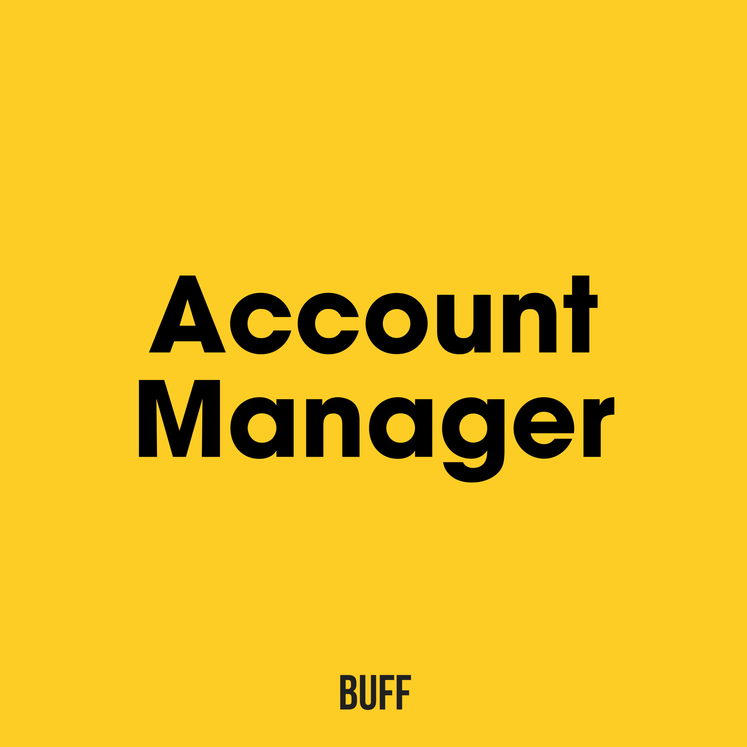 Buff Agency Account Manager arıyor!
