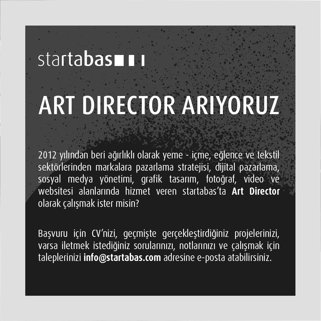 <strong>startabas “Art Director” arıyor!</strong>