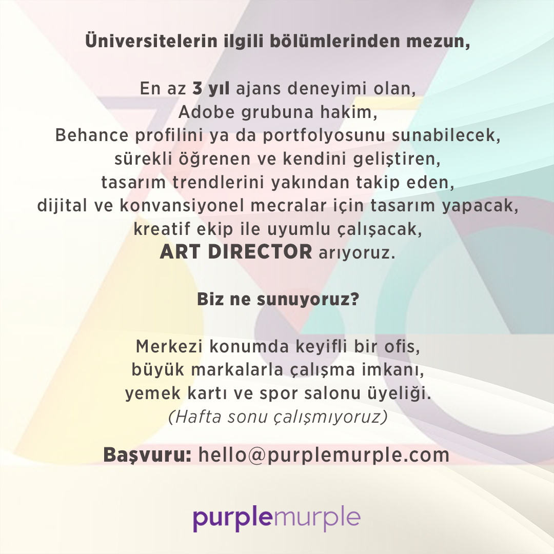 Purplemurple Art Director arıyor!