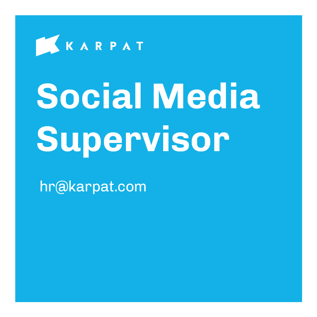 KARPAT, Social Media Supervisor arıyor!