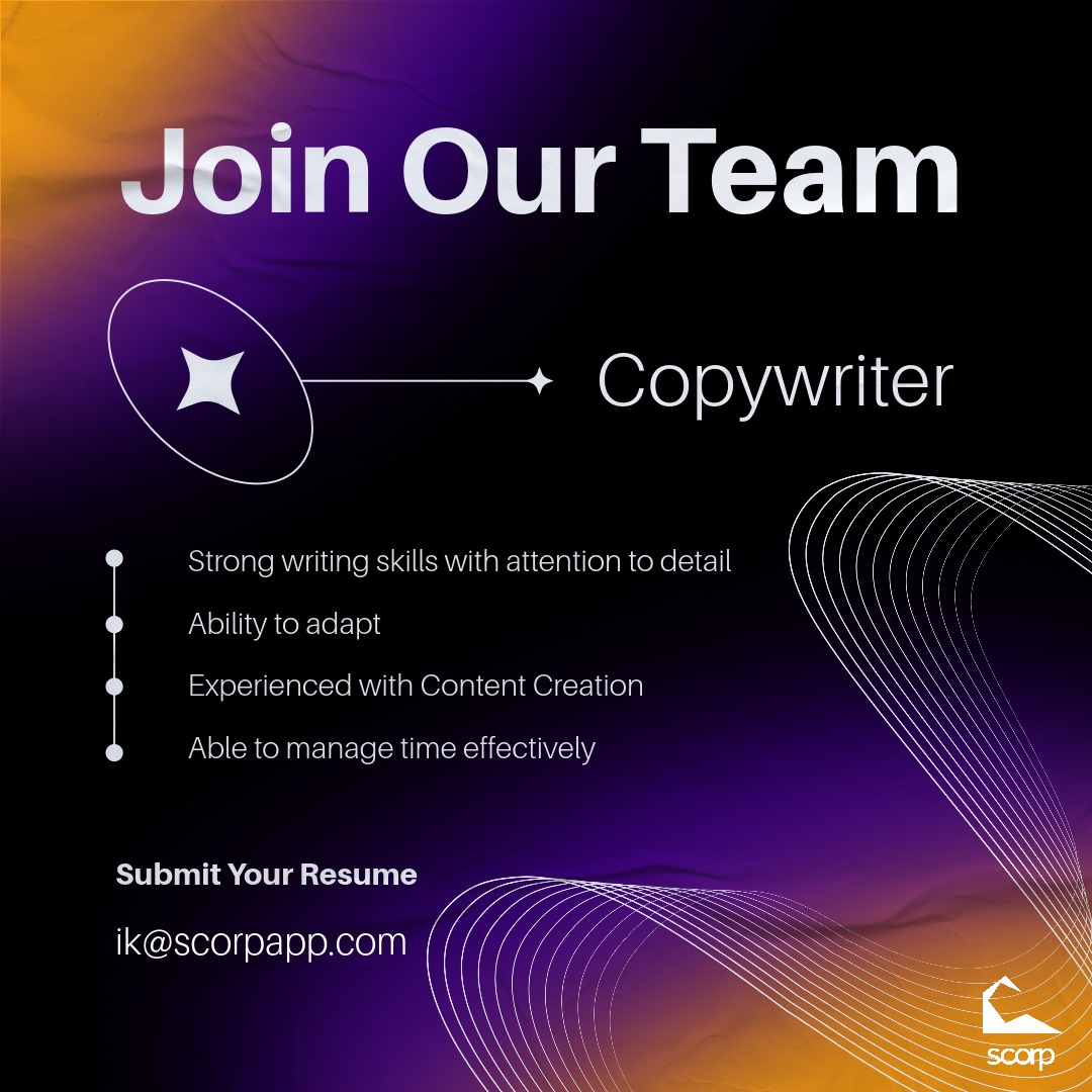 Scorp is hiring Copywriter!