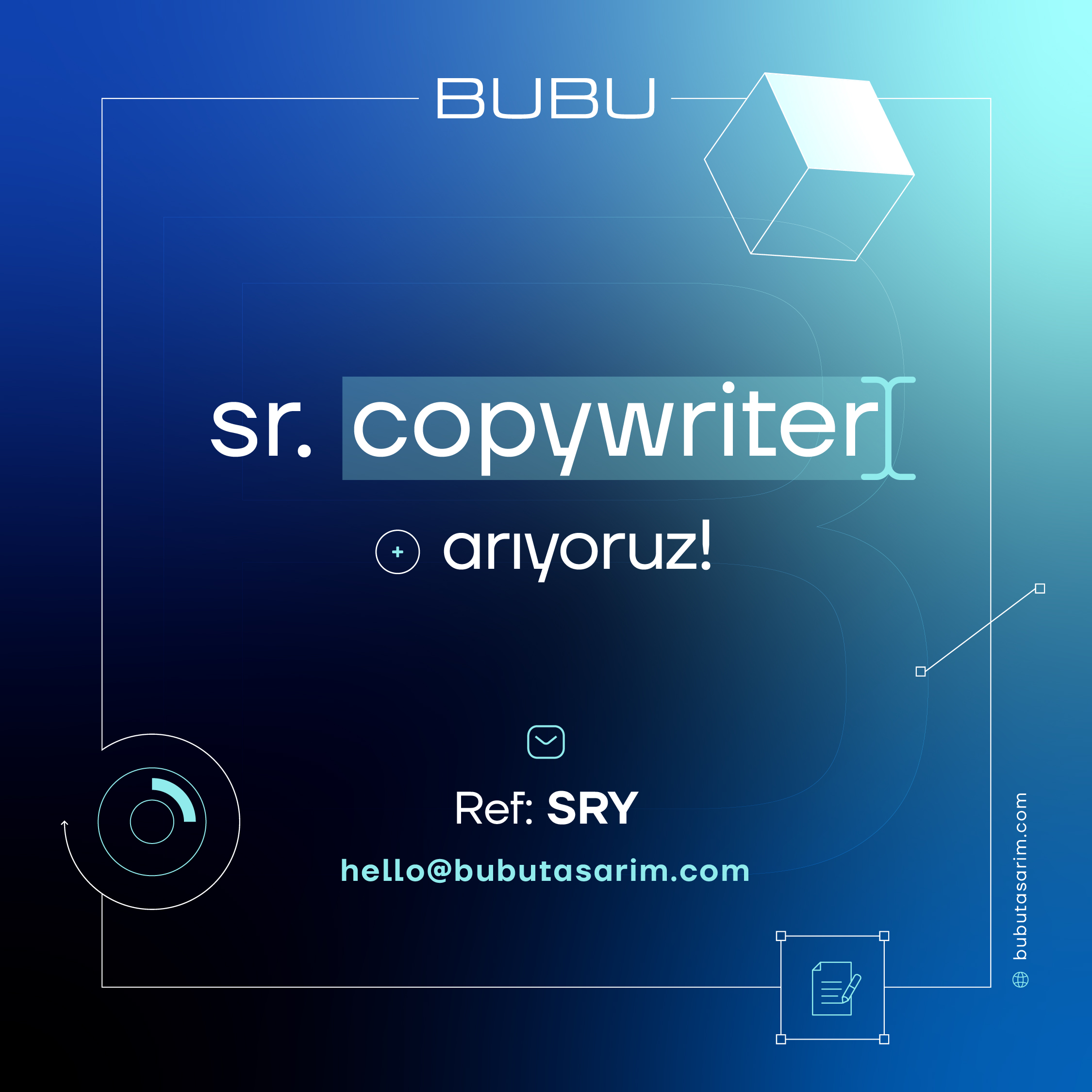 BUBU Sr. Copywriter arıyor!