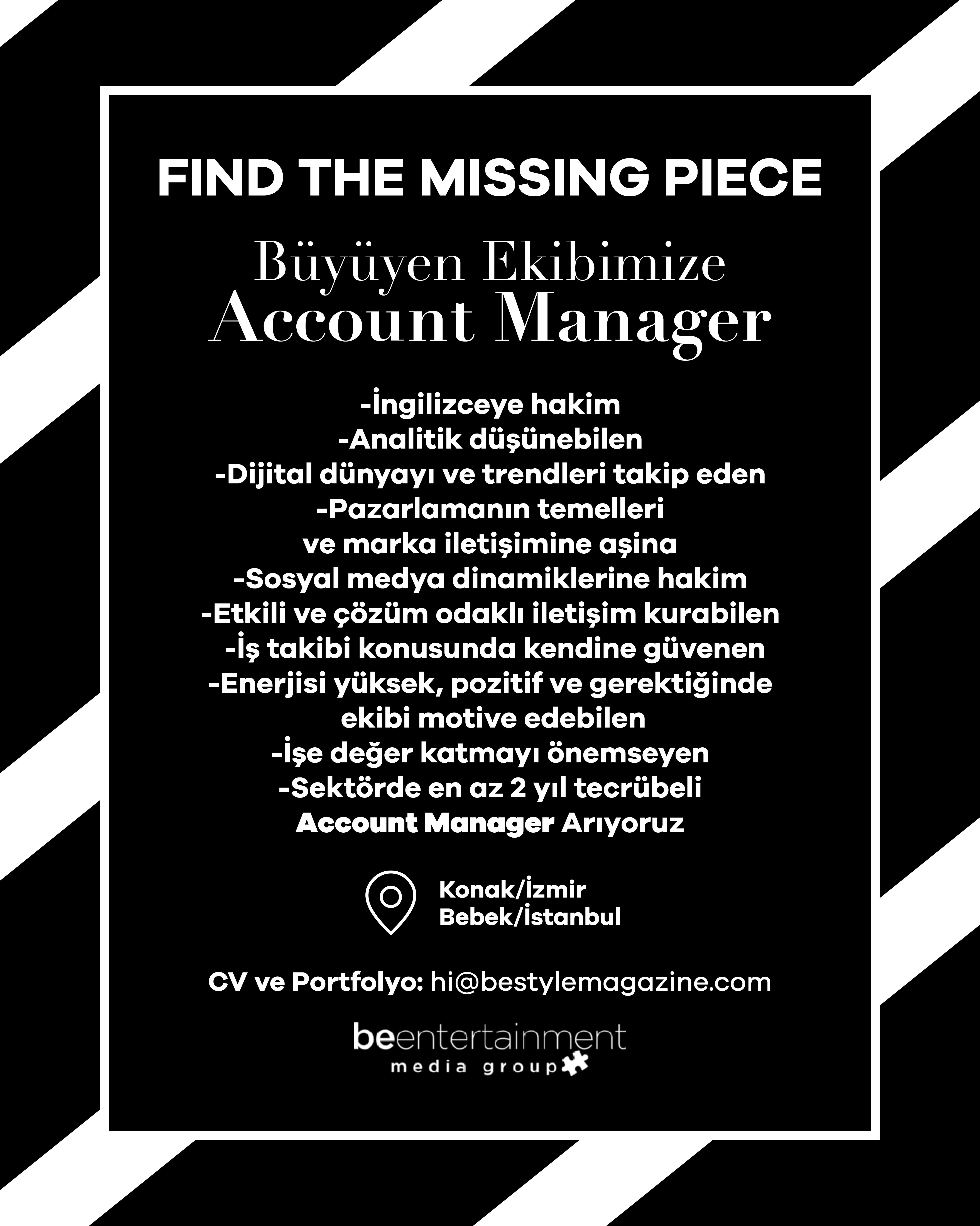 Büyüyen Ekibimize Account Manager arıyoruz!