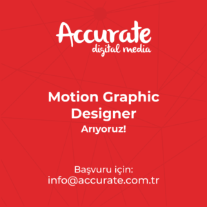 Büyüyen Ekibimize Motion Designer Arıyoruz! 