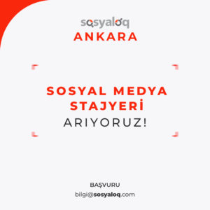 🚀Sosyaloq yetiştirmek üzere Sosyal Medya Stajyeri arıyor 🚀
