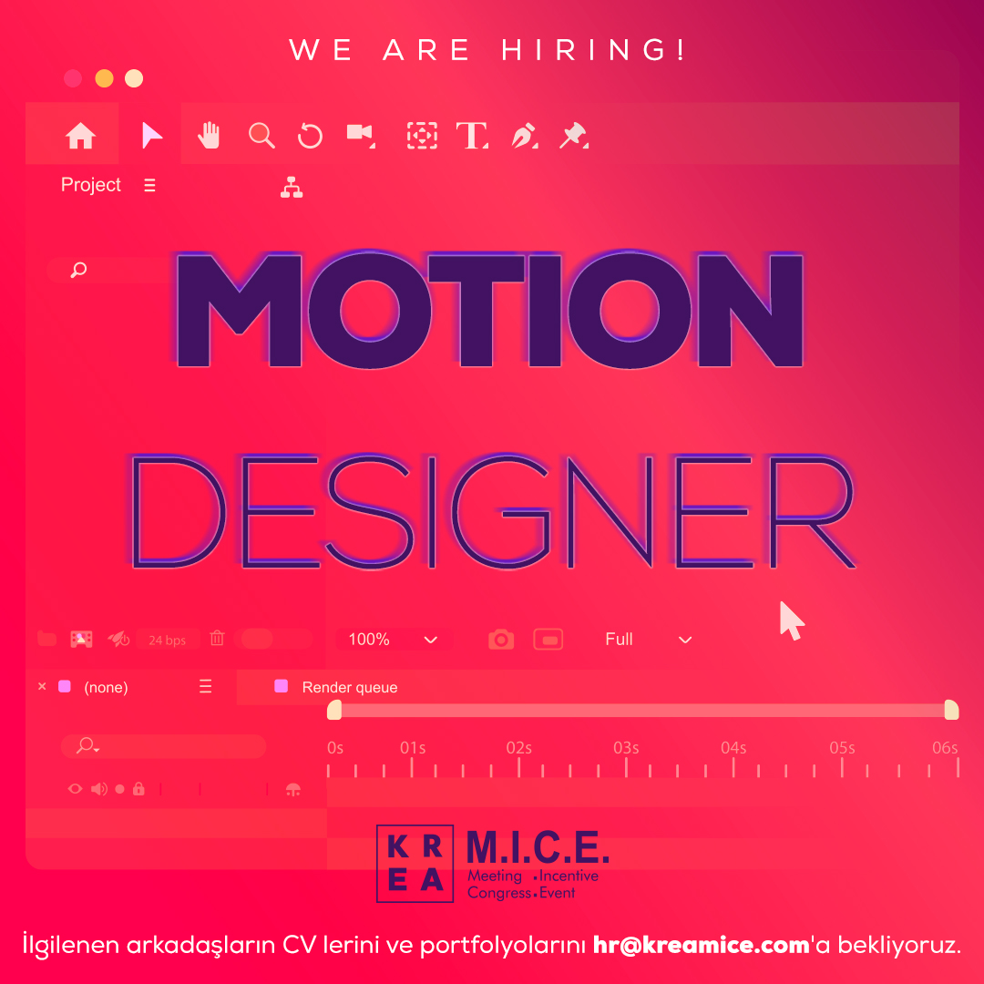 KREA M.I.C.E. Motion Designer (Remote) arıyor!