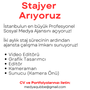 Yetenekli ve Yaratıcı Stajyerler arıyoruz!
