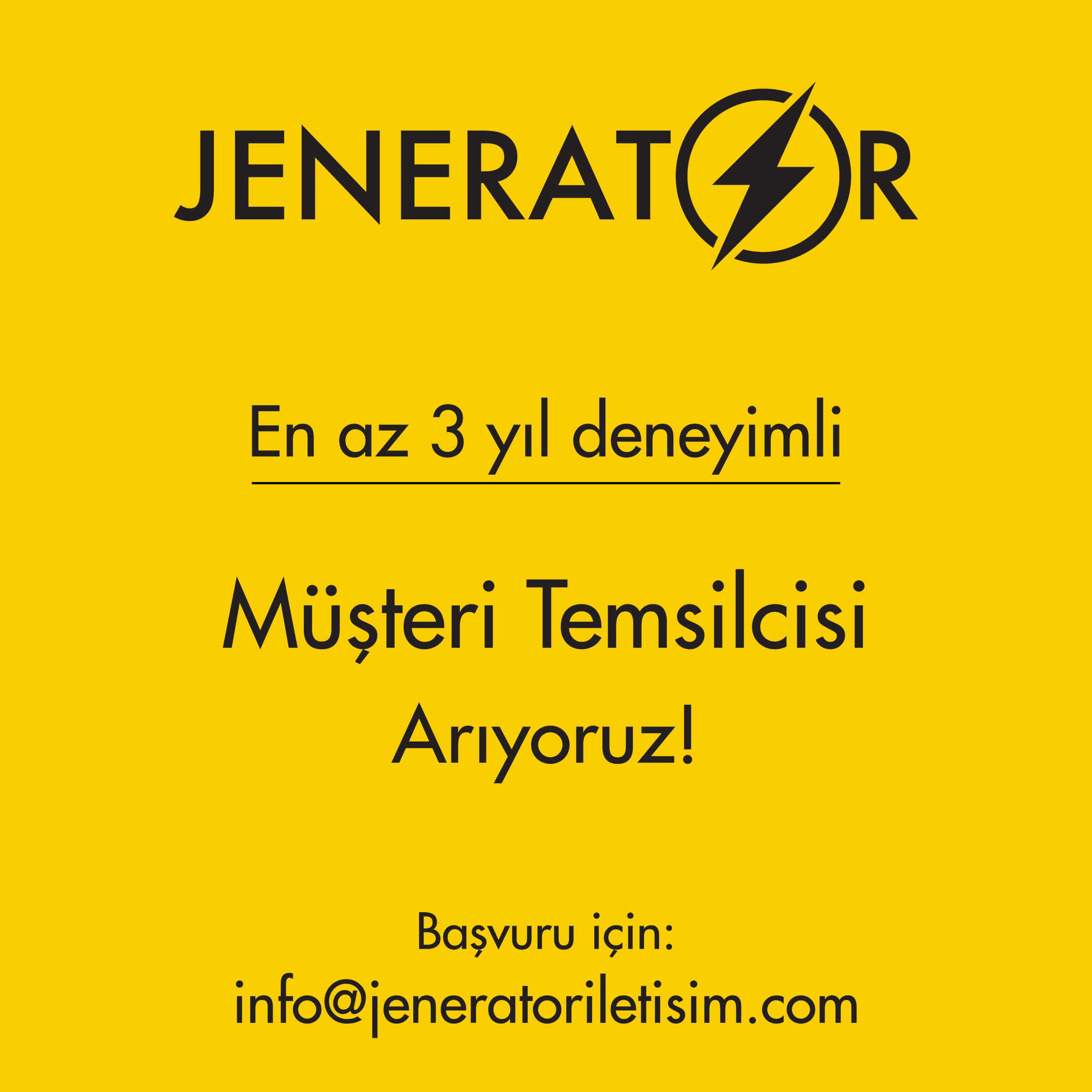 Müşteri Temsilcisi Arıyoruz!