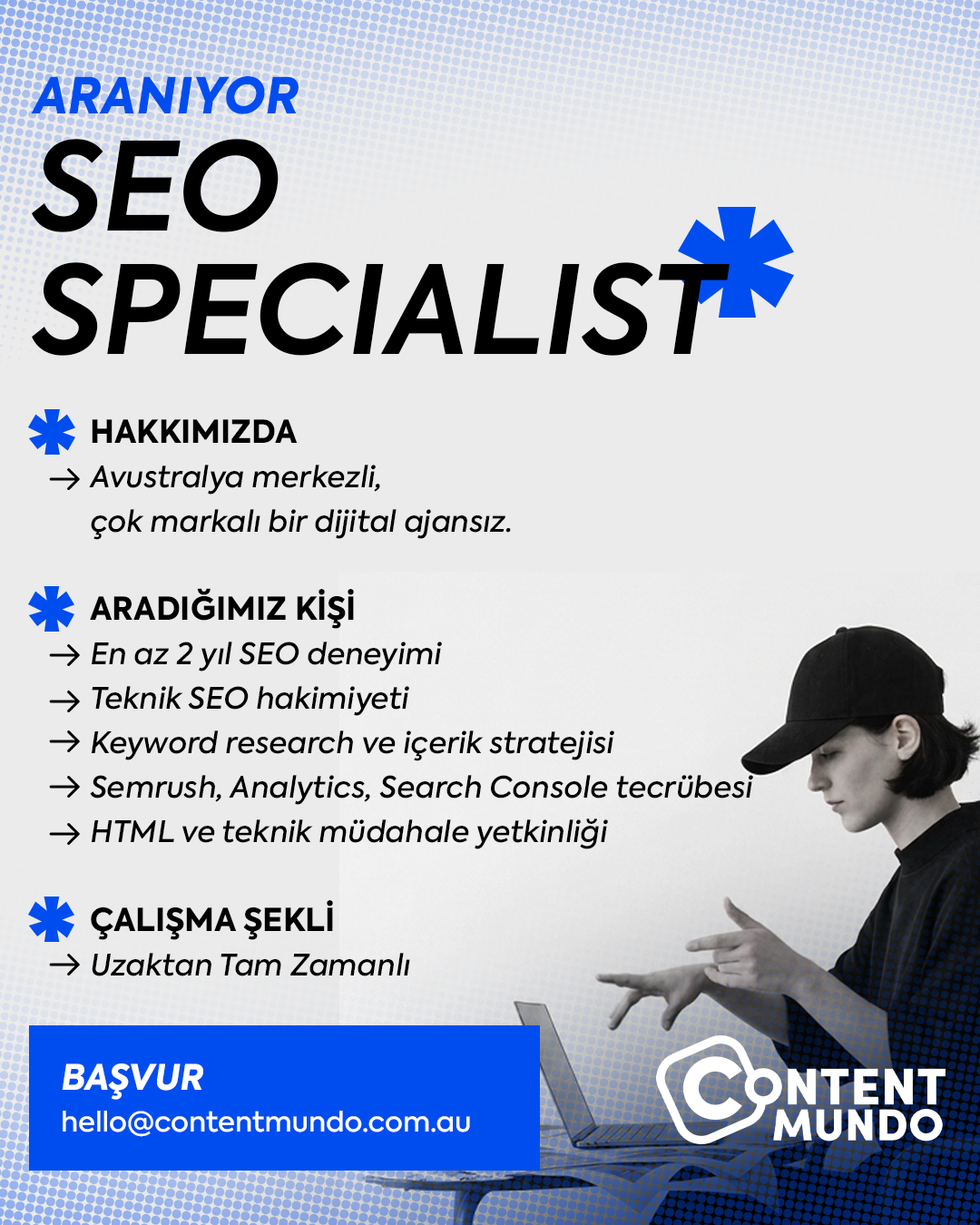 SEO Specialist Arıyoruz! (Remote)