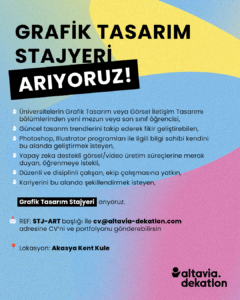 📢 Altavia Dekatlon GRAFİK TASARIM STAJYERİ arıyor!